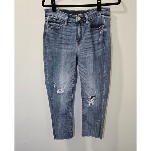 Judy‎ Blue Mid Rise Skinny Fit Capri Medium Wash Size 7/28 - Picture 1 of 7